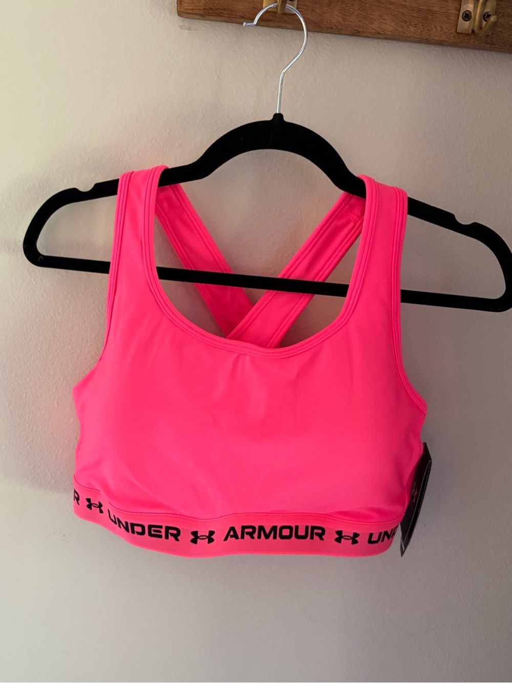 Under Armour Neon Pink Crossback Sports Bra